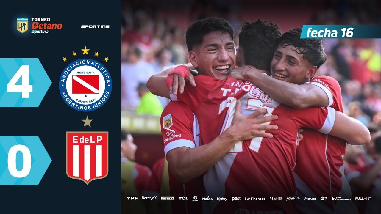 #ไฮไลท์ฟุตบอล [ อาร์เจนติโนส จูเนียร์ส 4 - 0 เอสตูเดียนเตส ลา พลาต้า ] อาร์เจนติน่า พรีเมียร์ ดิวิชั่น 2025/3.5.68